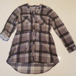 Vanity plaid tunic